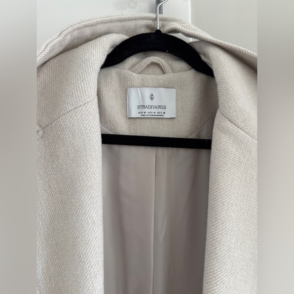 Stradivarius Cream Trench Coat - Picture 2 of 4